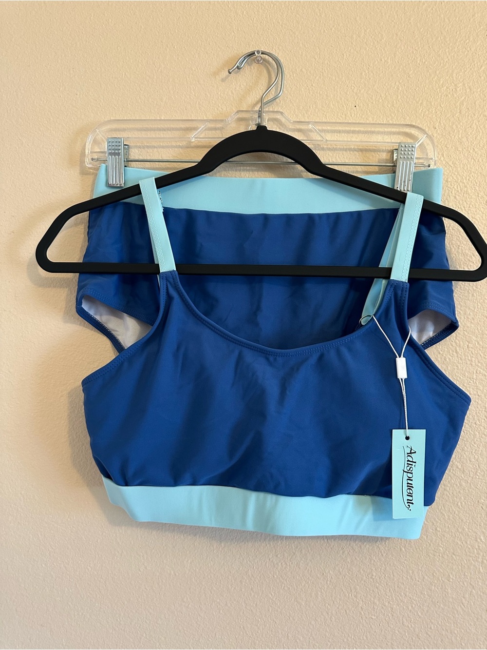 Adisputent Blue Contrast 2 Piece Bathing Suit